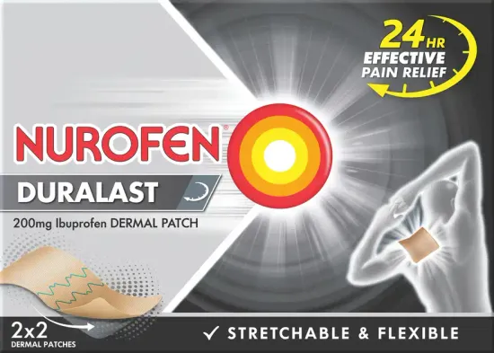 Nurofen Duralast 200mg Ibuprofen Medicated Dermal Patch 1x2 2 packs.webp
